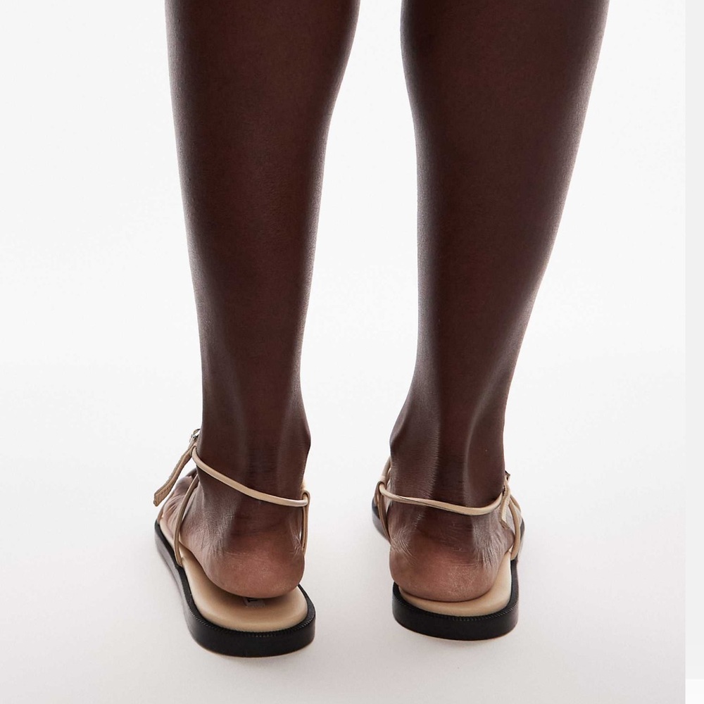 Topshop Katy Premium Leather Minimal Strappy Sandals - Picture 4 of 5